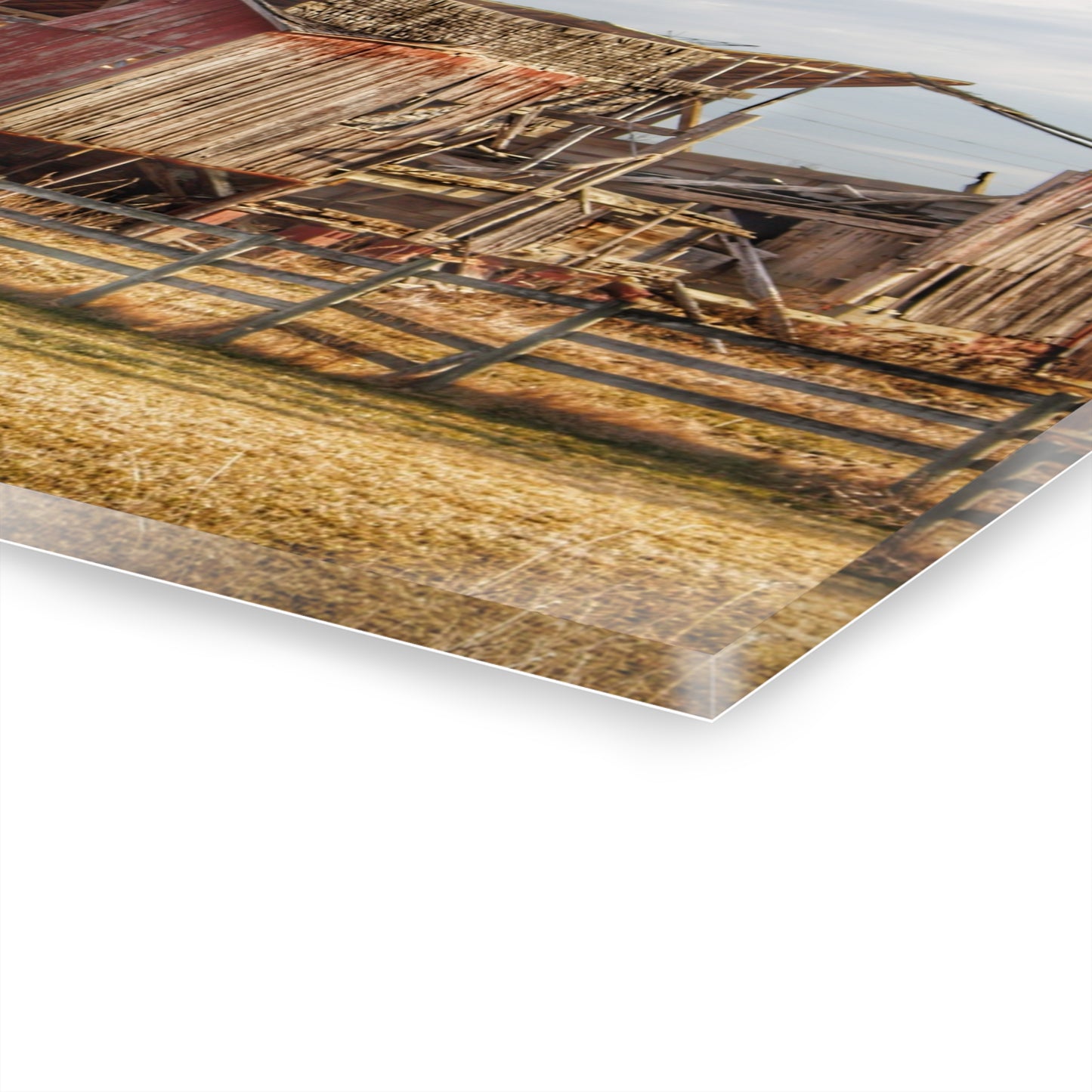 U R There Photography Irish Road Old Red Rustic Farmhouse Acrylic Wall Print