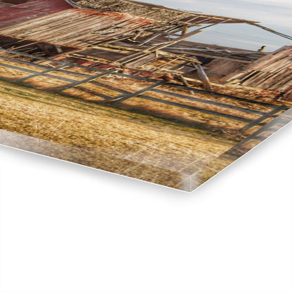 U R There Photography Irish Road Old Red Rustic Farmhouse Acrylic Wall Print