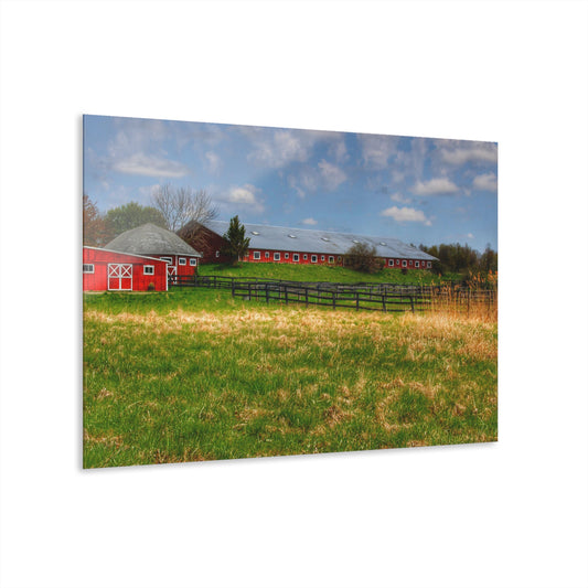 U R There Photography Delano Road Hillside Red Rustic Farmhouse Acrylic Wall Print