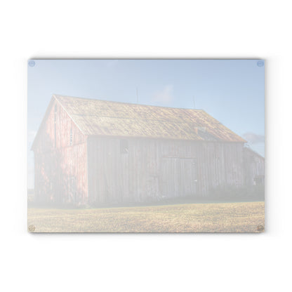 U R There Photography Fargo Road Saltbox Rustic Farmhouse Tempered-Glass Cutting Board