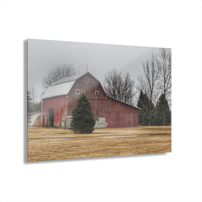 U R There Photography Daley Road Red I Rustic Farmhouse Acrylic Wall Print