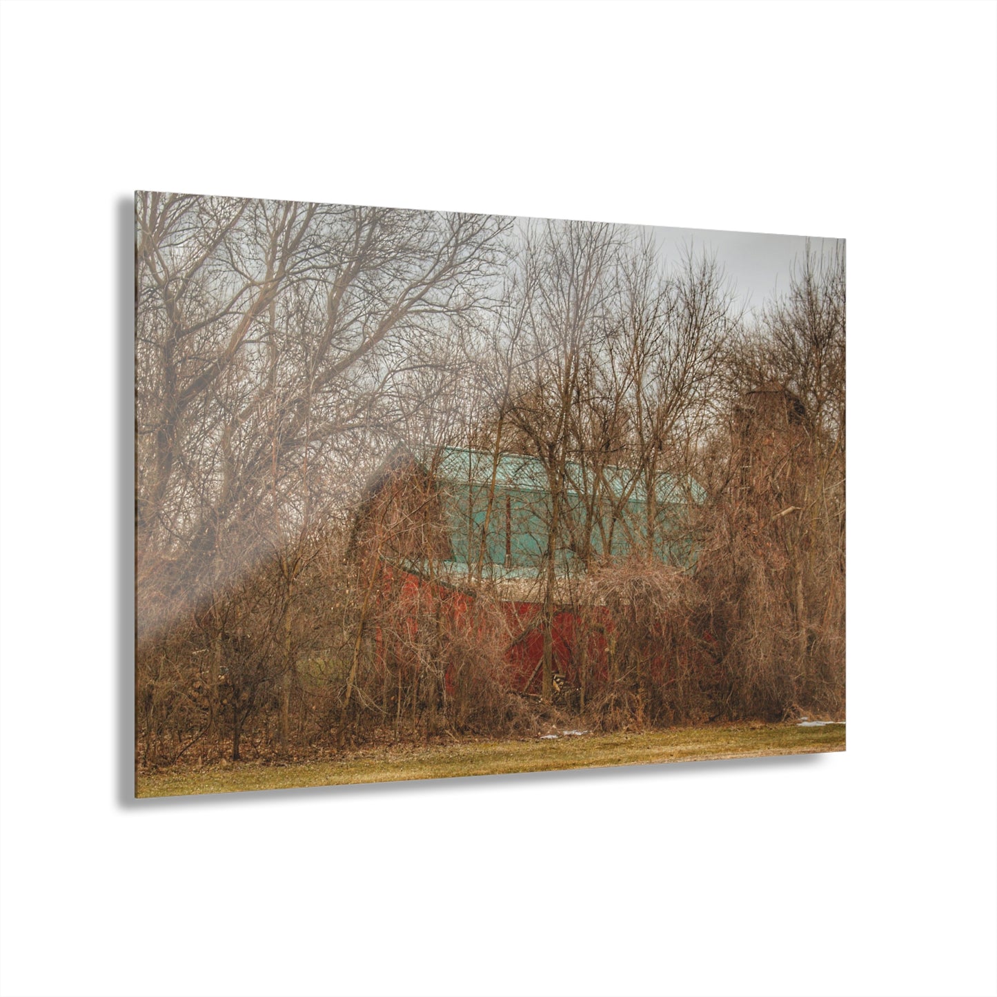 U R There Photography Bray Road Hidden Barnyard Red III Rustic Farmhouse Acrylic Wall Print