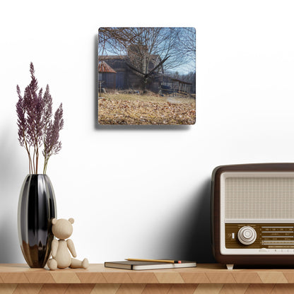 U R There Photography Hagerman Hidden Rustic Farmhouse Acrylic Analog Wall Clock