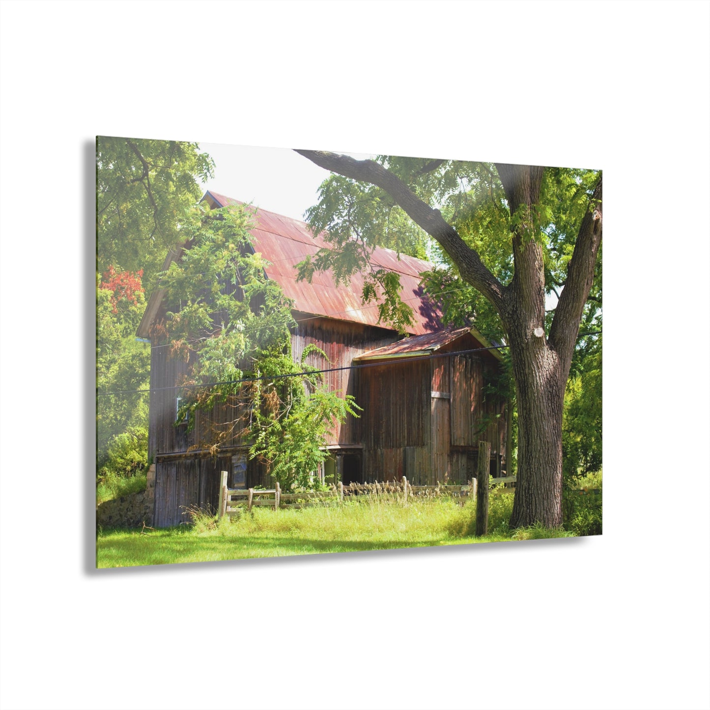 U R There Photography Oxford Rusted Red III Rustic Farmhouse Acrylic Wall Print
