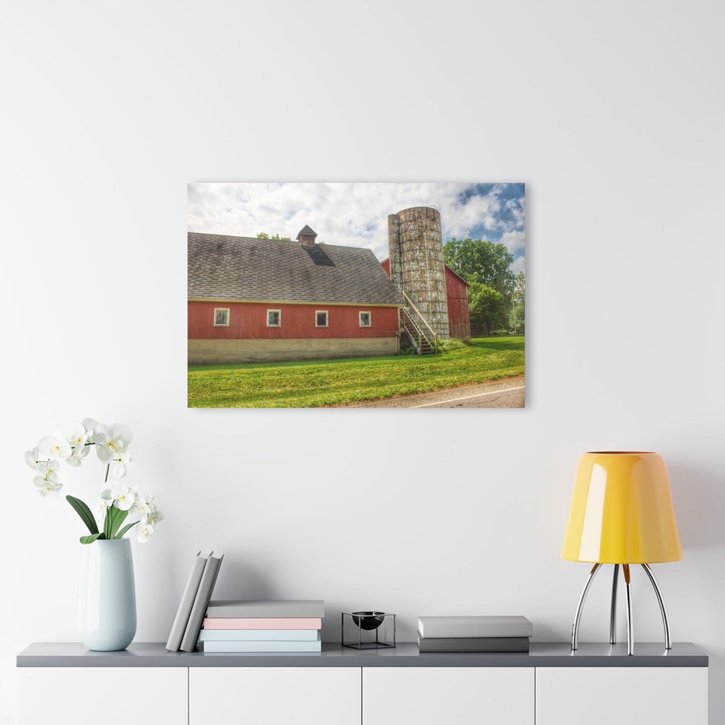 U R There Photography Metamora Red Silo Rustic Farmhouse Acrylic Wall Print