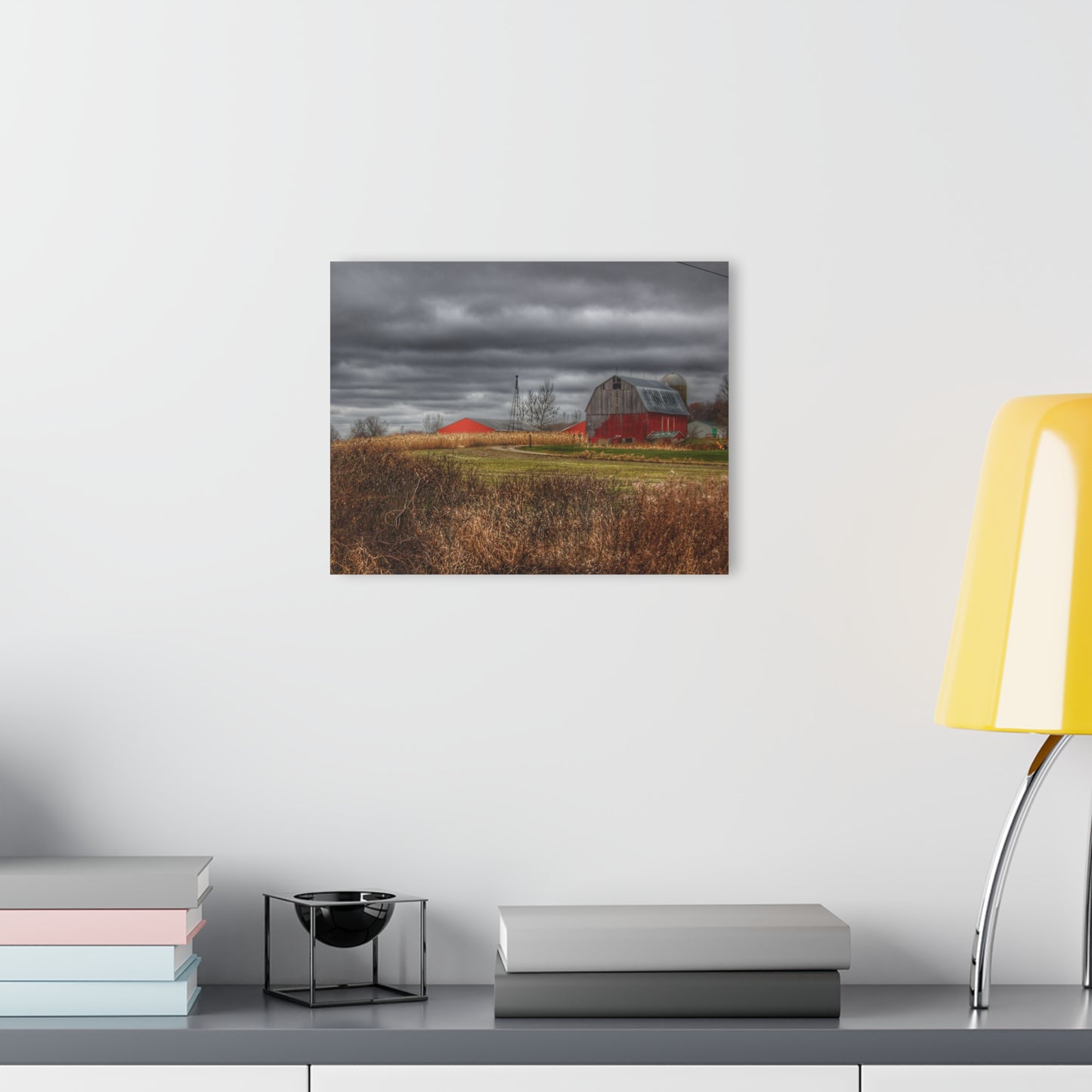 U R There Photography Slattery Road Grey Rustic Farmhouse Acrylic Wall Print