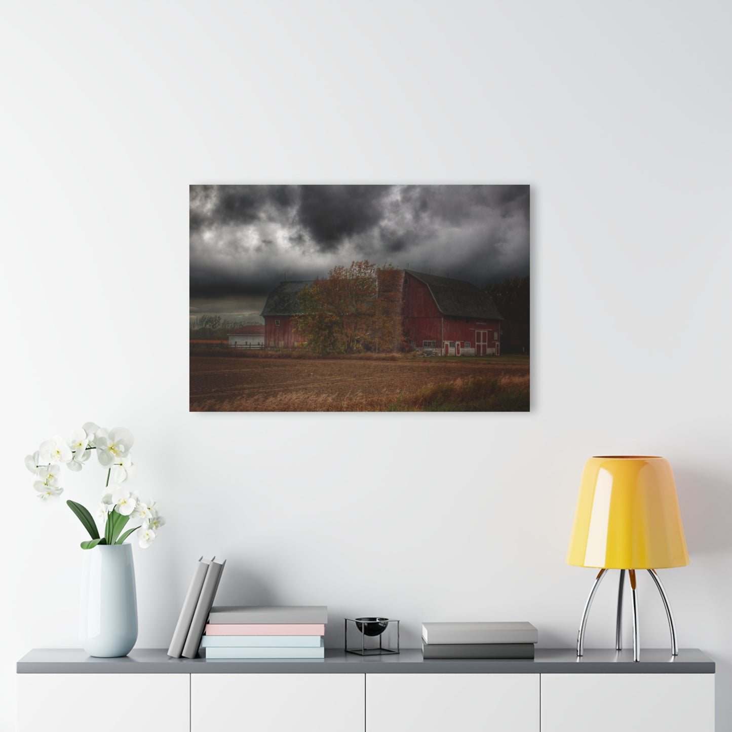 U R There Photography Hinson Road Reds I Rustic Farmhouse Acrylic Wall Print