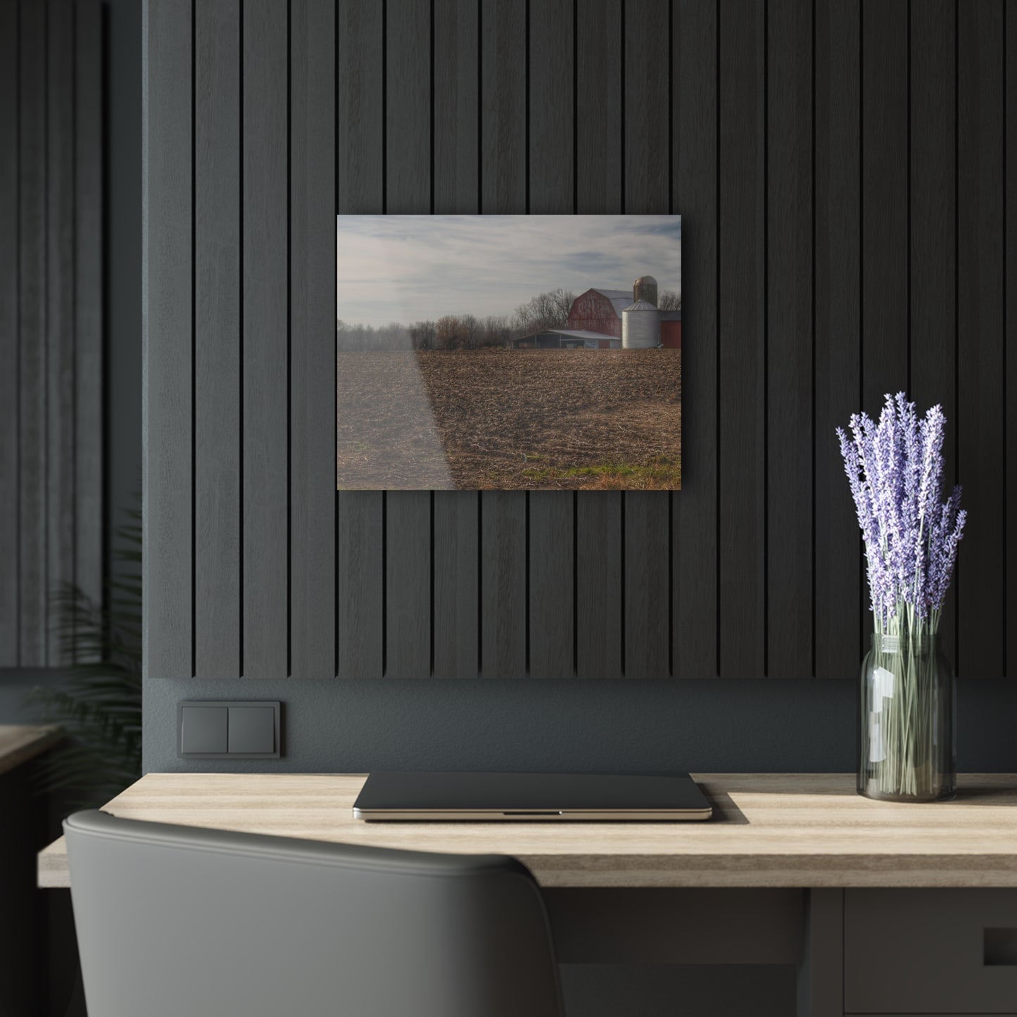 U R There Photography Cumber Road Red II Rustic Farmhouse Acrylic Wall Print