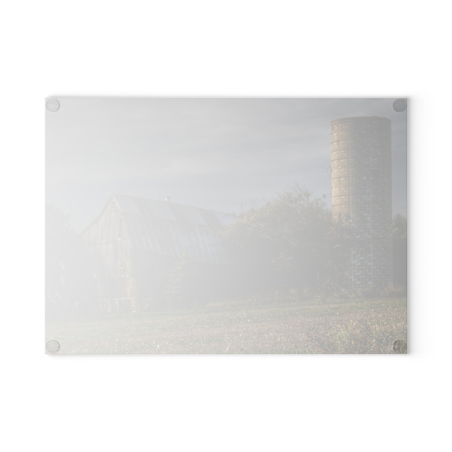 U R There Photography Collapsing in Croswell Rustic Farmhouse Tempered-Glass Cutting Board
