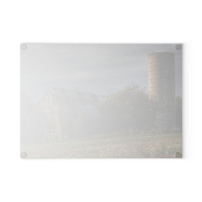 U R There Photography Collapsing in Croswell Rustic Farmhouse Tempered-Glass Cutting Board