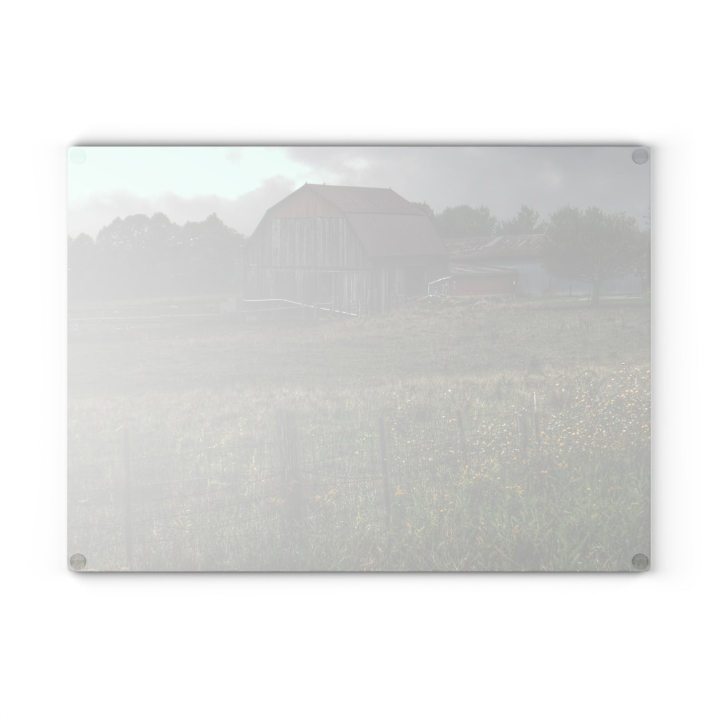 Barn Boutique Rustic Tempered-Glass Cutting Board| Newark Road Tilted Grey