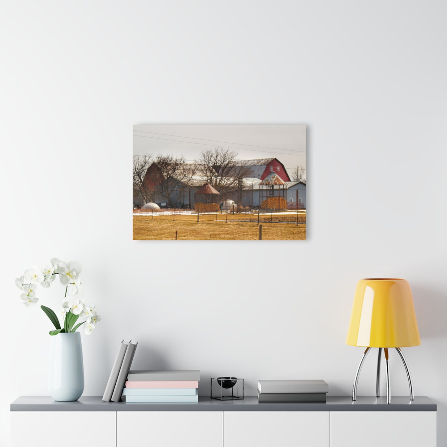 U R There Photography Hidden Red Rustic Farmhouse Acrylic Wall Print