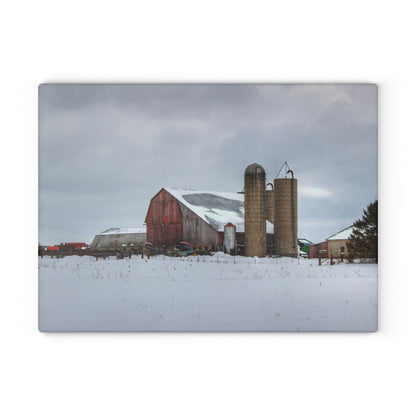 U R There Photography Five Lakes Farm II Rustic Farmhouse Tempered-Glass Cutting Board