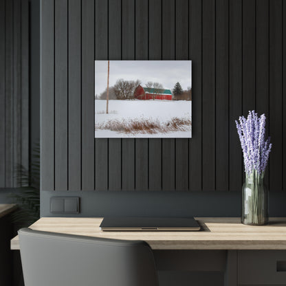 U R There Photography Five Lakes Hidden Red Rustic Farmhouse Acrylic Wall Print