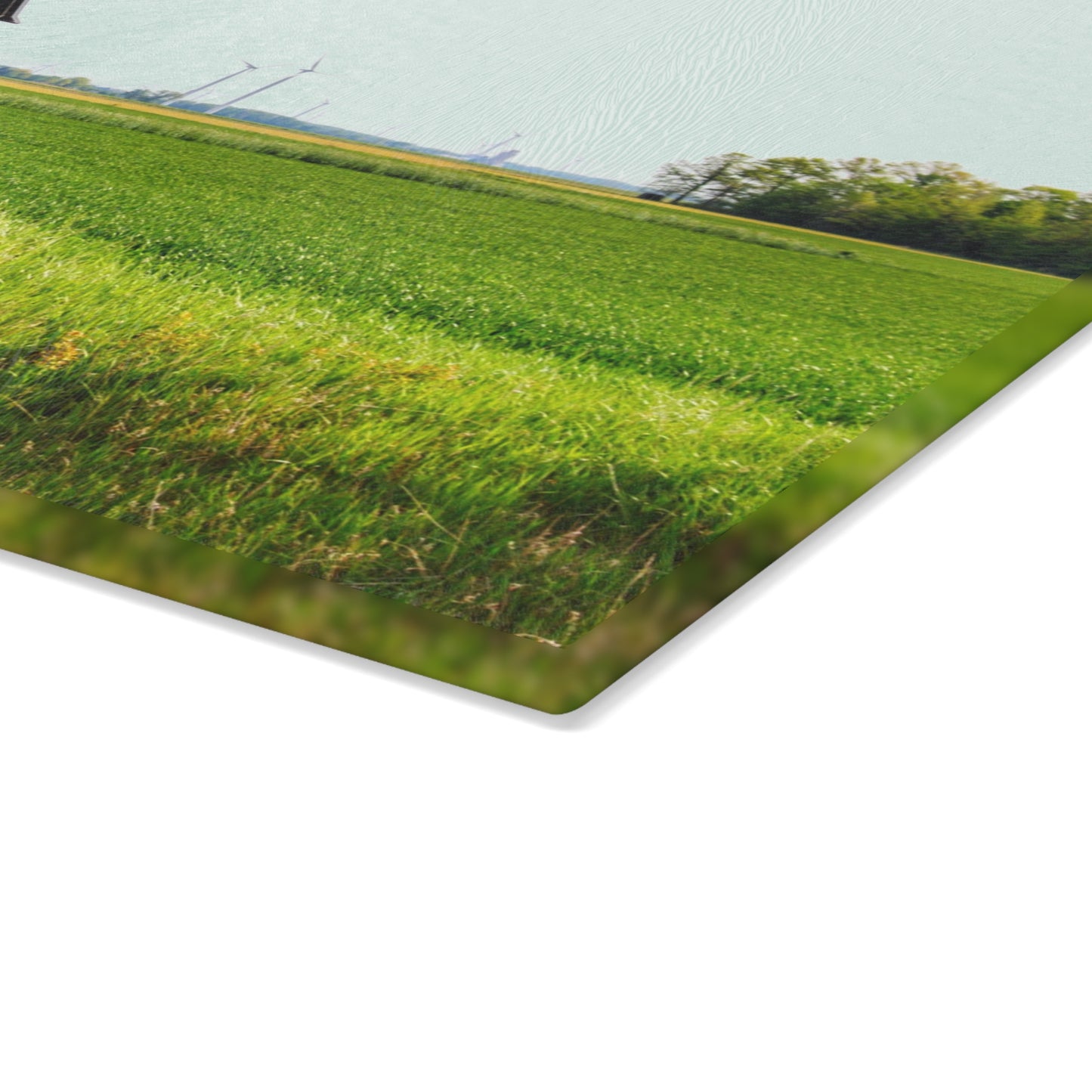 U R There Photography North Graf Road Old Grey Rustic Farmhouse Tempered-Glass Cutting Board