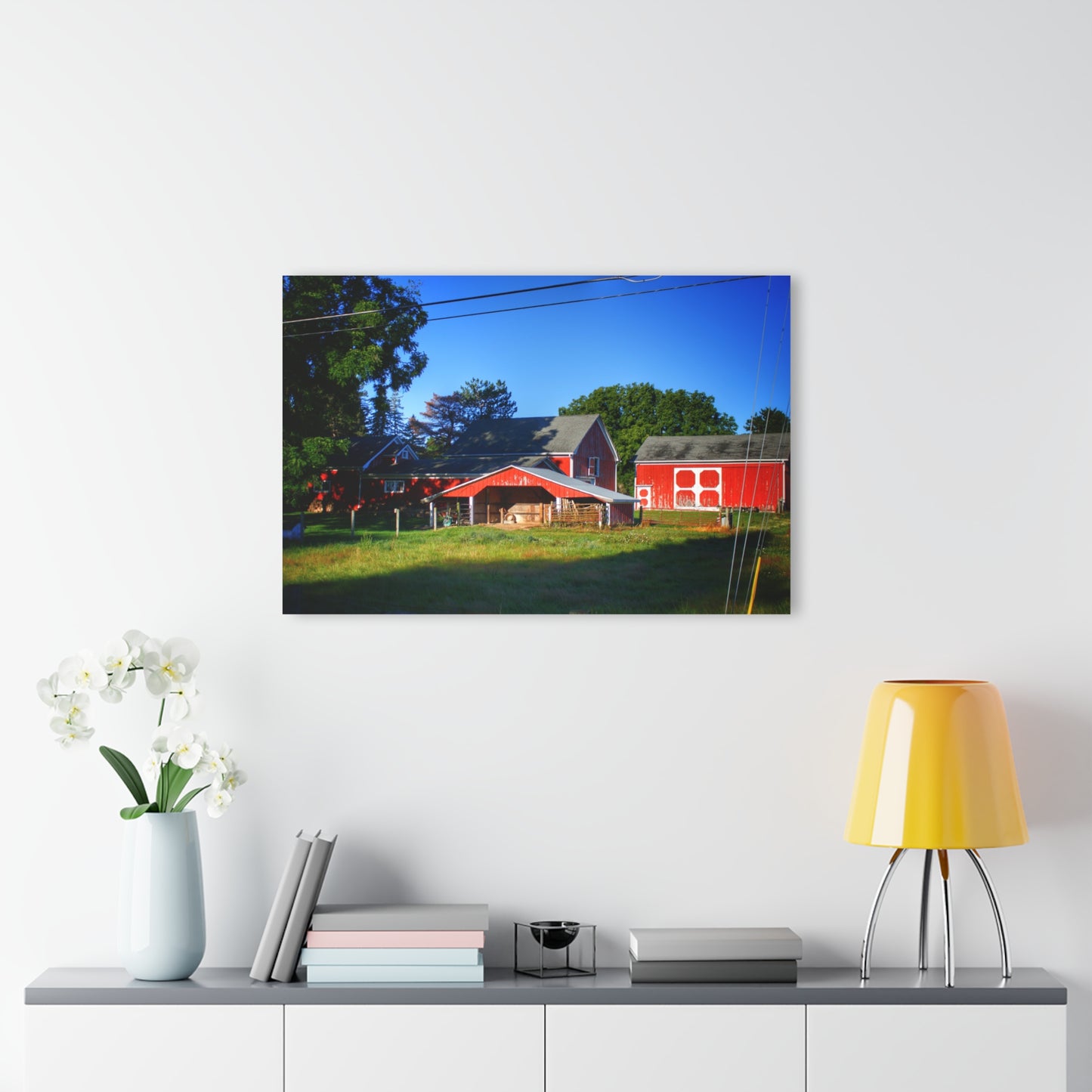 U R There Photography Rochester Road Little Red Farm Rustic Farmhouse Acrylic Wall Print