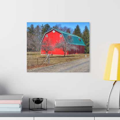 U R There Photography Campground Road Red Rustic Farmhouse Acrylic Wall Print