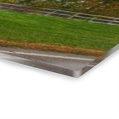 U R There Photography Hegal Road Old Red II Rustic Farmhouse Acrylic Wall Print