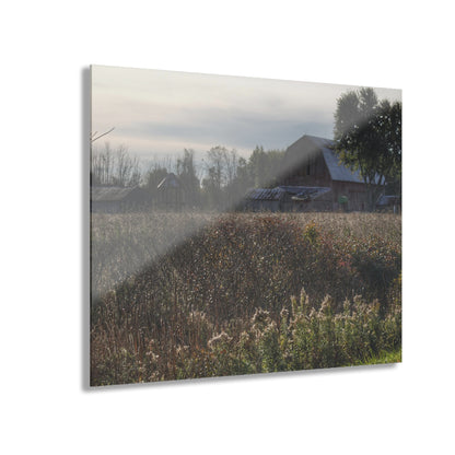 U R There Photography Brown City Road Red Rustic Farmhouse Acrylic Wall Print