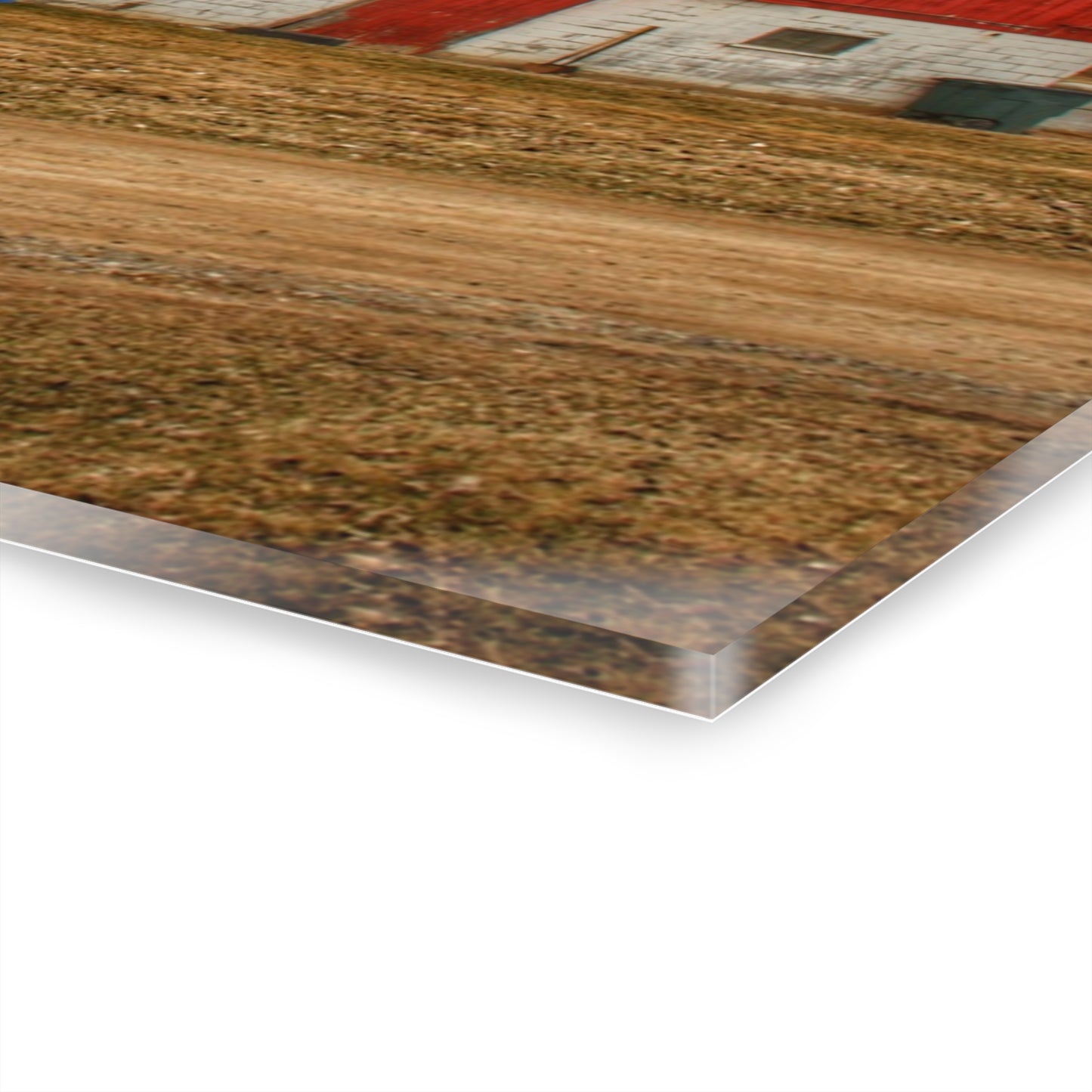 U R There Photography Hunters Creek Road Cow Barn II Rustic Farmhouse Acrylic Wall Print