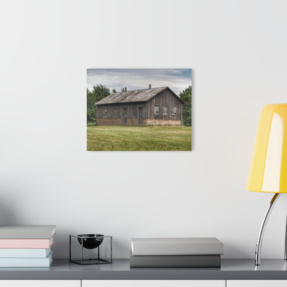 U R There Photography West Tuscola Road Grey Shack Rustic Farmhouse Acrylic Wall Print