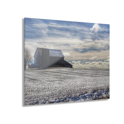 U R There Photography Early Spring Grey I Rustic Farmhouse Acrylic Wall Print