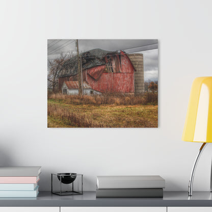 U R There Photography German Road Forgotten Red I Rustic Farmhouse Acrylic Wall Print