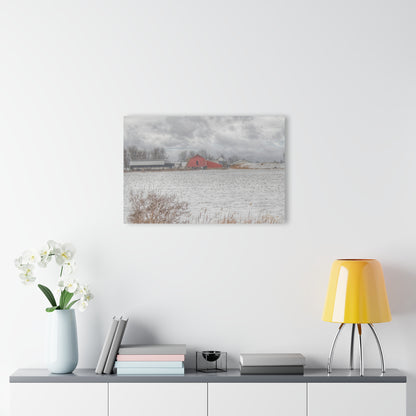 U R There Photography Maple Valley Road Red II Rustic Farmhouse Acrylic Wall Print