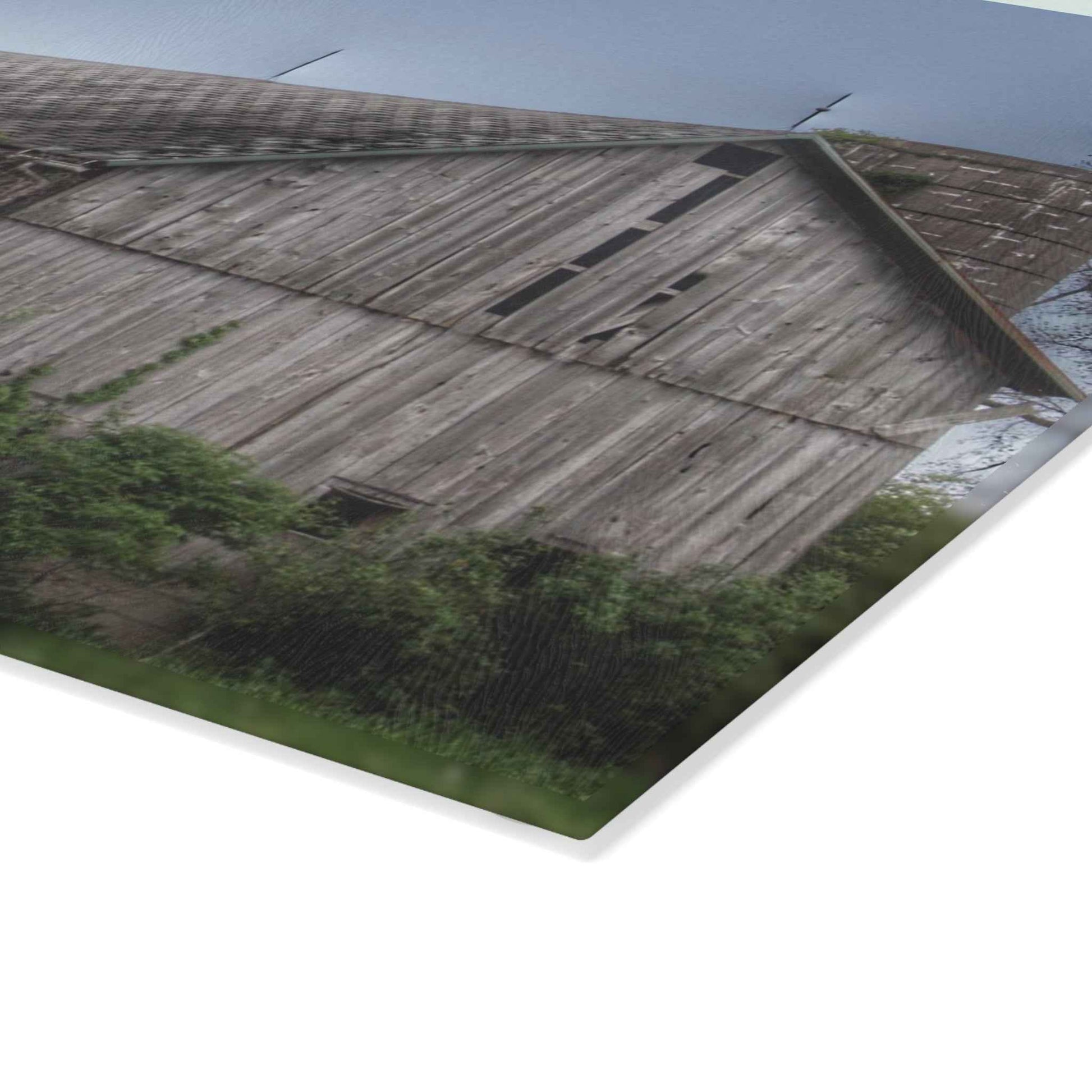 U R There Photography Wilder Road Grey I Rustic Farmhouse Tempered-Glass Cutting Board