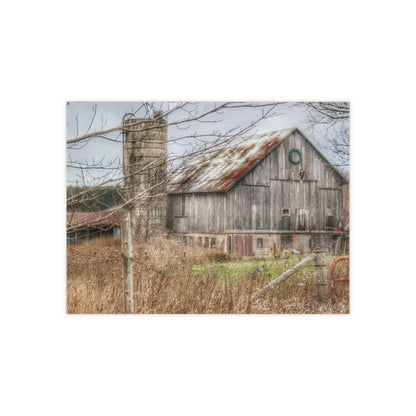 U R There Photography Churchill Christmas Barn I Rustic Farmhouse Decorative Ceramic Tile
