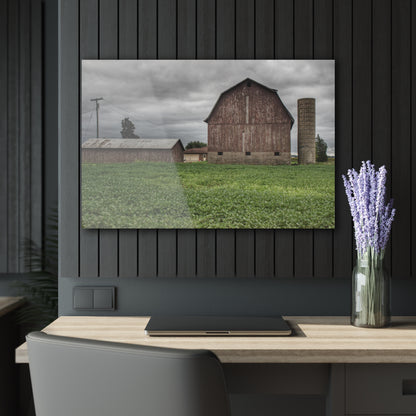U R There Photography Van Geisen Road Grey Rustic Farmhouse Acrylic Wall Print