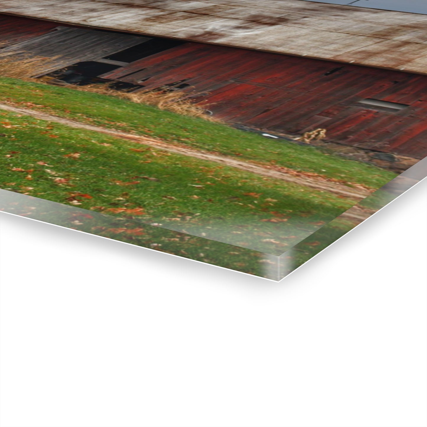 U R There Photography Castle Road Relic Red Rustic Farmhouse Acrylic Wall Print