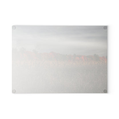 U R There Photography Fall on Murphy Lake V Rustic Farmhouse Tempered-Glass Cutting Board