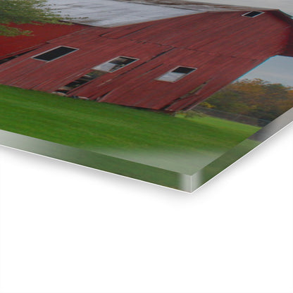 U R There Photography Perry Road Tilted Red Rustic Farmhouse Acrylic Wall Print
