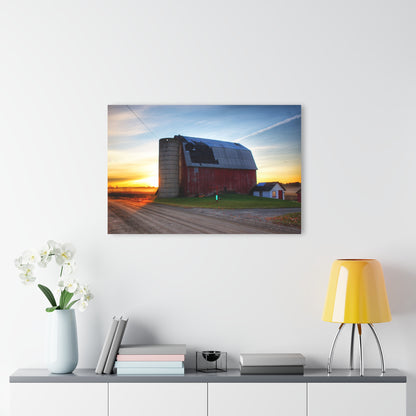 U R There Photography Haines Road Red at Sunrise Rustic Farmhouse Acrylic Wall Print