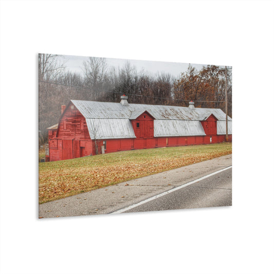 U R There Photography Caseville Red Rustic Farmhouse Acrylic Wall Print