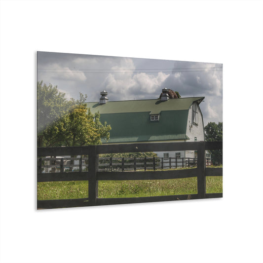 U R There Photography Clark Road White I Rustic Farmhouse Acrylic Wall Print