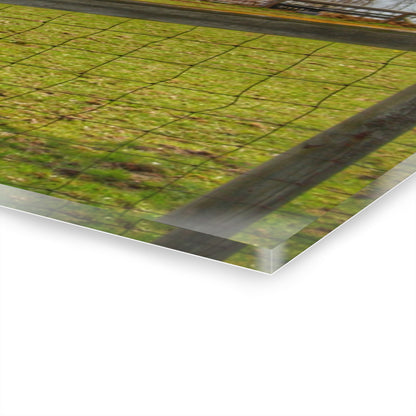 U R There Photography North Vassar Road Grey Rustic Farmhouse Acrylic Wall Print