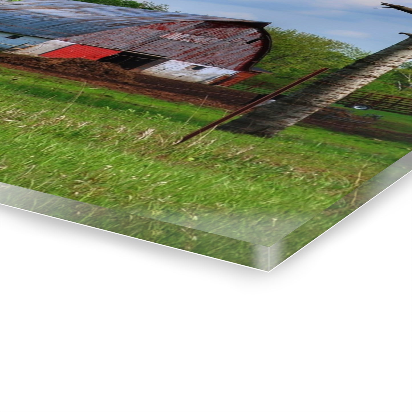 U R There Photography Shepard Road Hillman Red Rustic Farmhouse Acrylic Wall Print