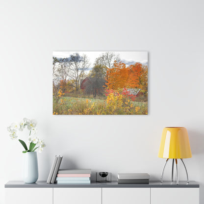 U R There Photography Bowers Hidden Red Rustic Farmhouse Acrylic Wall Print