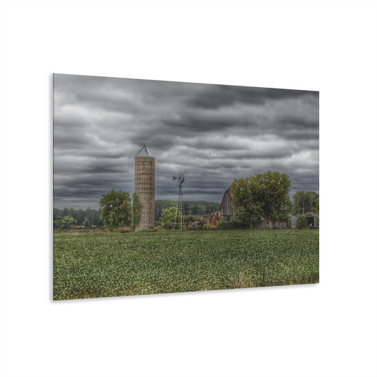 U R There Photography Rider Road Grey Rustic Farmhouse Acrylic Wall Print