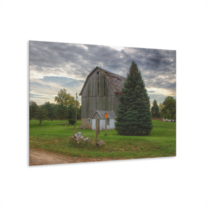 U R There Photography Rich Road Falling Grey II Rustic Farmhouse Acrylic Wall Print