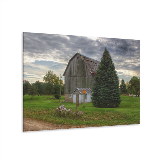 U R There Photography Rich Road Falling Grey II Rustic Farmhouse Acrylic Wall Print