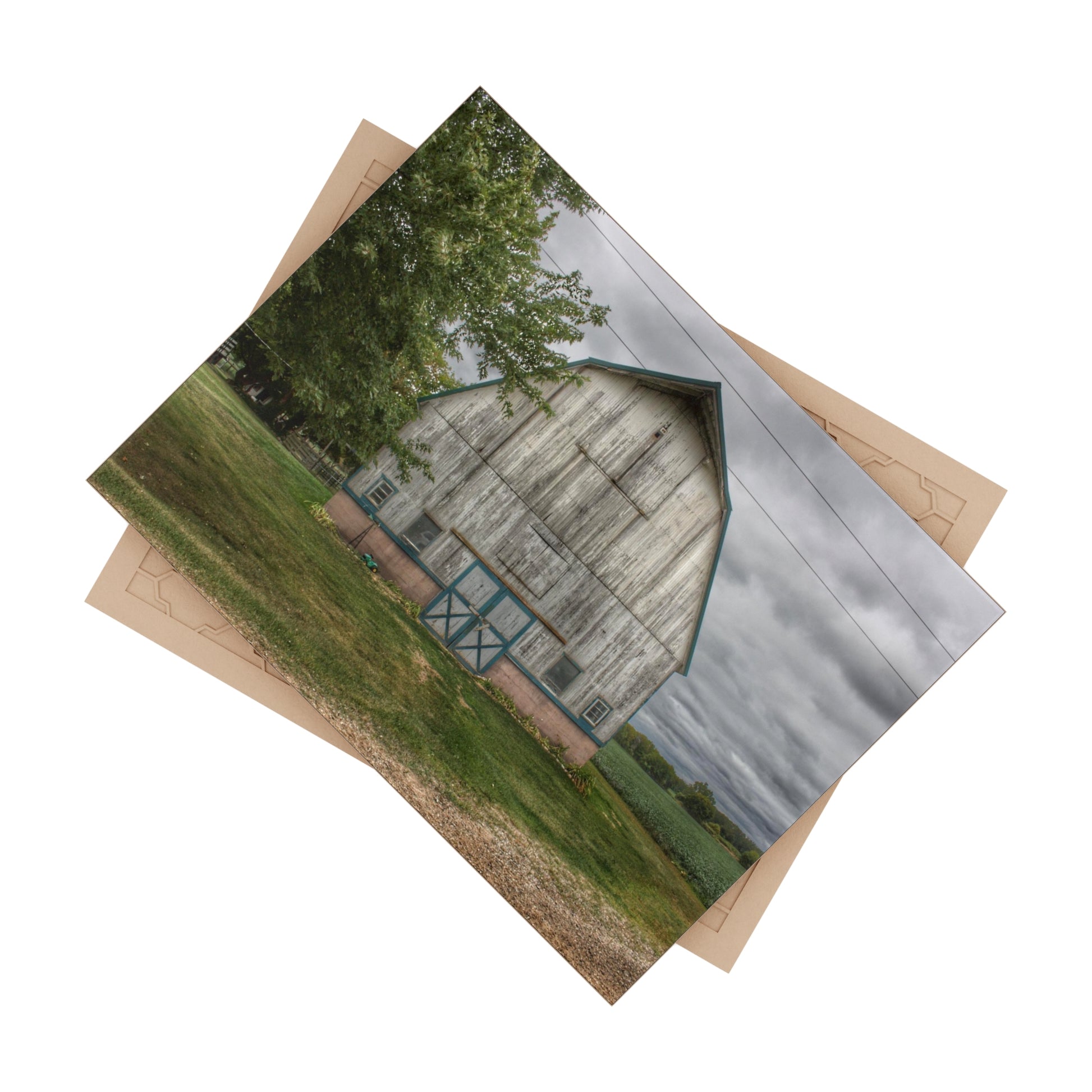 U R There Photography Bristol Road White I Rustic Farmhouse Decorative Ceramic Tile 6" × 8" Glossy