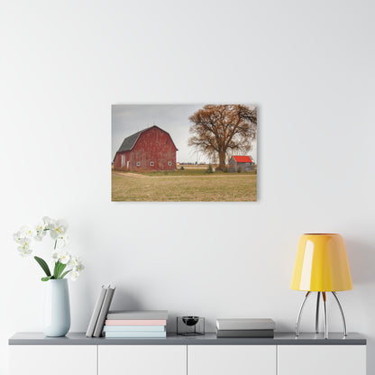 U R There Photography Loomis Road Red Rustic Farmhouse Acrylic Wall Print