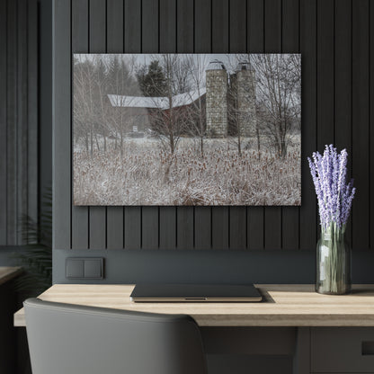 U R There Photography Washburn Road Hidden Red Rustic Farmhouse Acrylic Wall Print