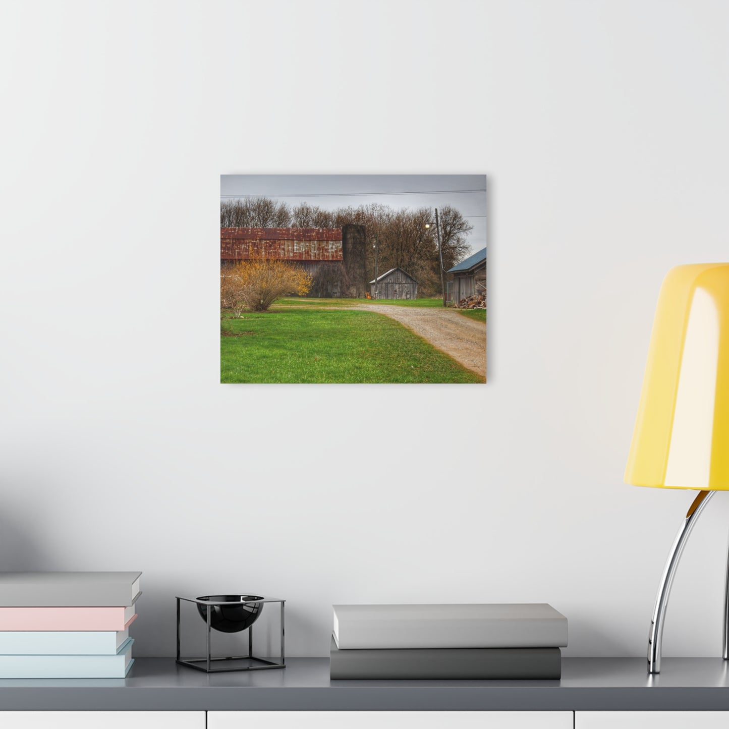 U R There Photography South Summers Road Rusted and Little Grey Rustic Farmhouse Acrylic Wall Print