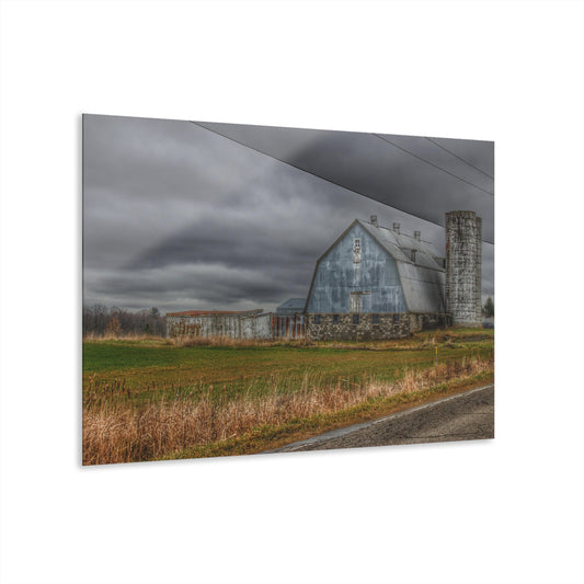 U R There Photography Daley Road Grey IV Rustic Farmhouse Acrylic Wall Print