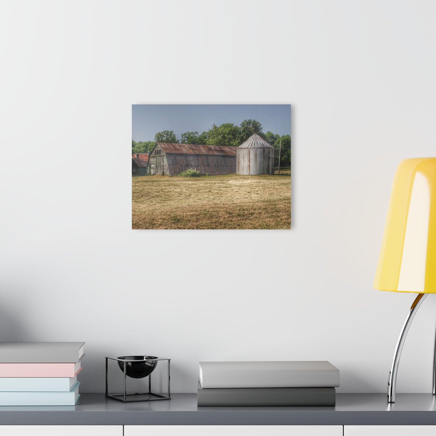 U R There Photography Hough Road Green Quonset II Rustic Farmhouse Acrylic Wall Print