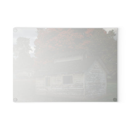 U R There Photography Rural Shack of Metamora Rustic Farmhouse Tempered-Glass Cutting Board